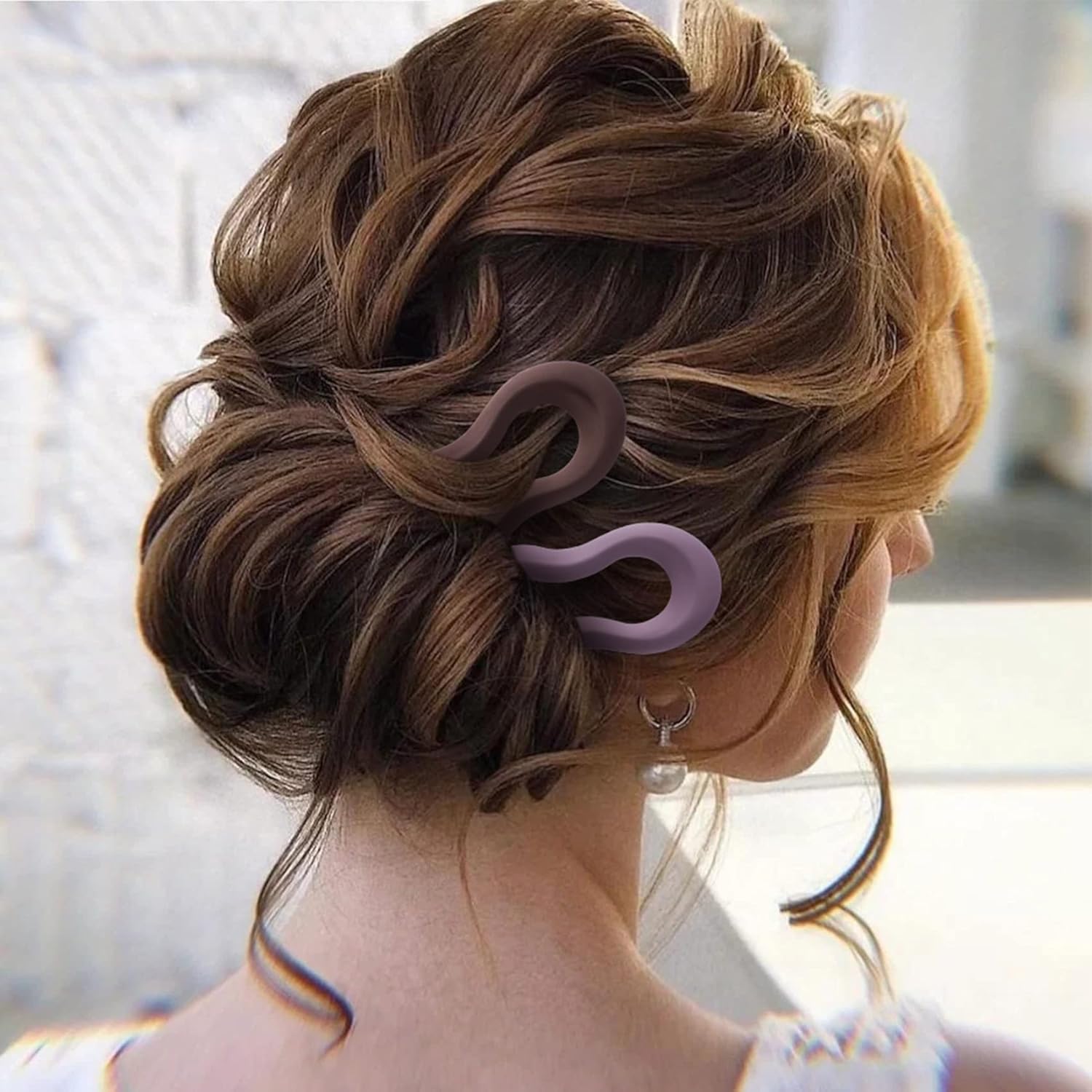 HINZIC 5Pcs French U Shaped Hair Fork Pin 5.1Inch Plastic Matte U Shaped Hairpins for Valentine's Day Christmas Gift Women Girls(Pack of 5) : Beauty & Personal Care