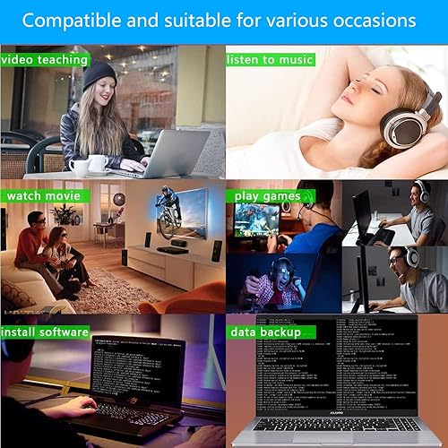 Miniatura 5 de Unidad Blu ray externa Reproductor de DVDBD LecturaEscritura Unidades Blu-ray externas portátiles USB 3.0 y Tipo-C Unidad de DVD externa 3D