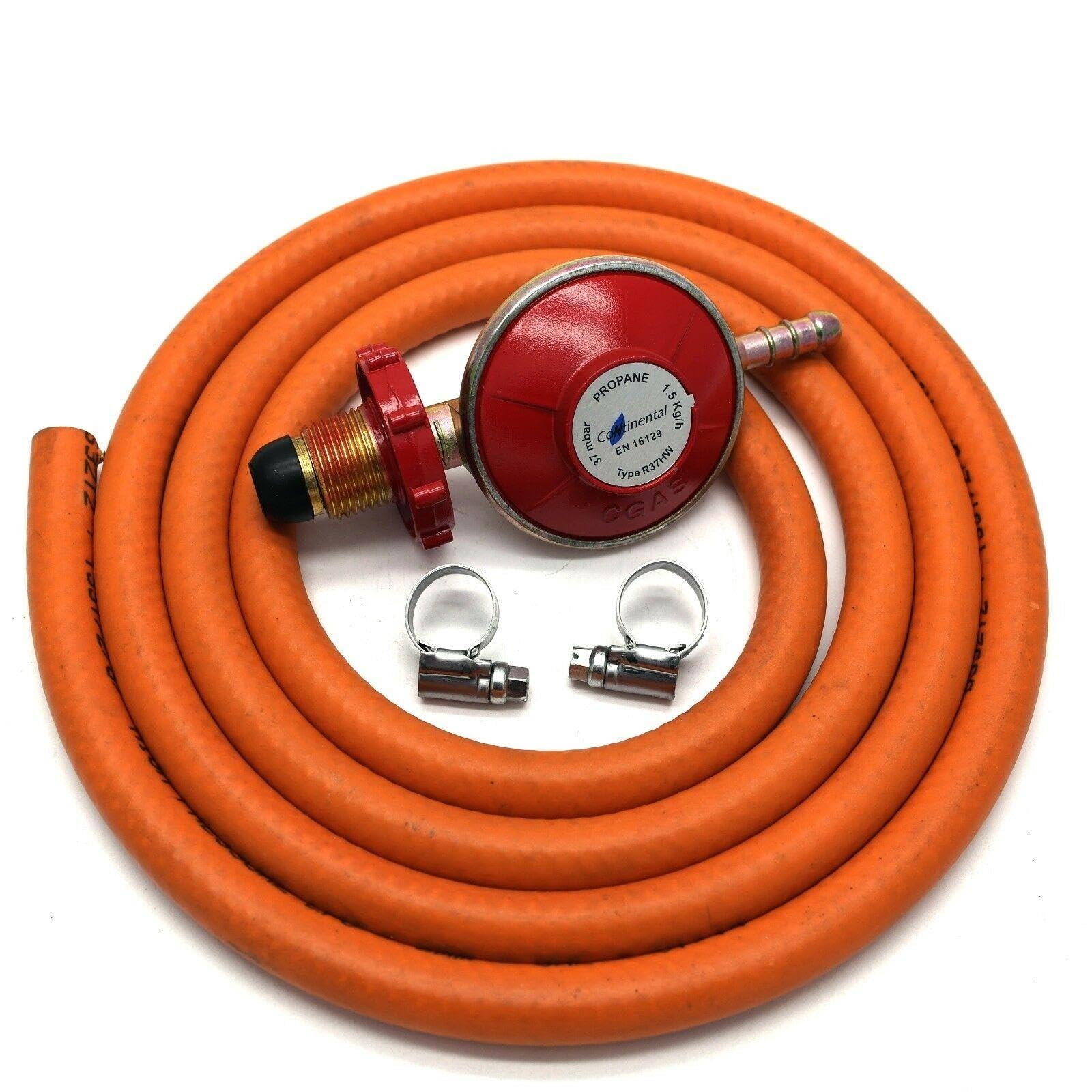 UKB4C Propane Regulator Hand Wheel & Hose Clip Kit with 2 Clips for Caravan Gas Bottles