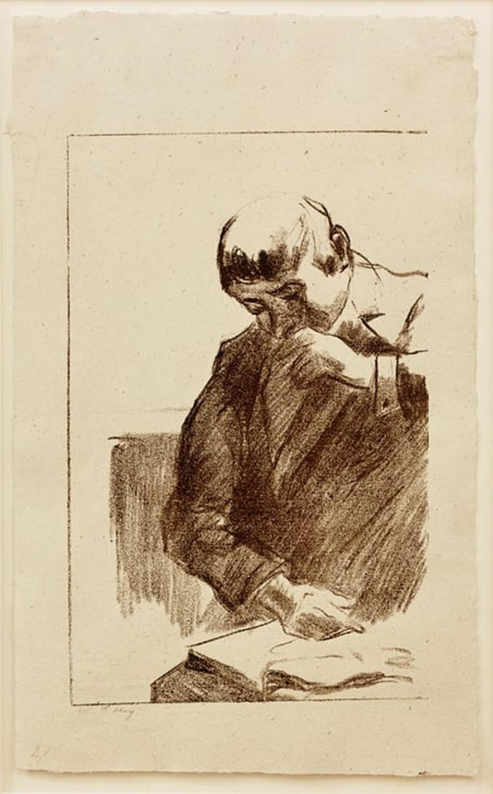 ARTXLXXBN Famous Painting Canvas Artwork Graffiti Print Reader Man by Lesser Ury Portrait Canvas Image for Home Decor 60x90cm