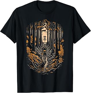 Disc Golf Forest Course Wilderness Golfer Sunset T-Shirt