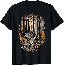 Disc Golf Forest Course Wilderness Golfer Sunset T-Shirt