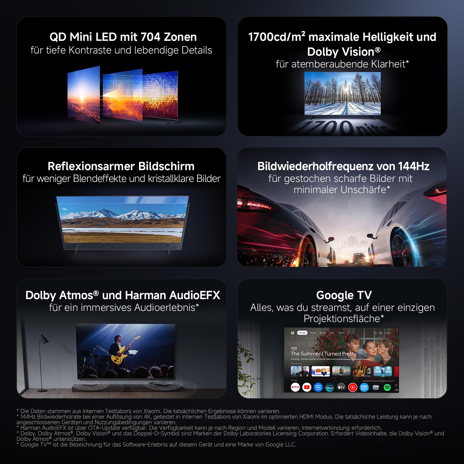 XIAOMI TV S Pro Mini LED 75, Smart TV, 4K QLED 144Hz Google TV, Dolby Atmos