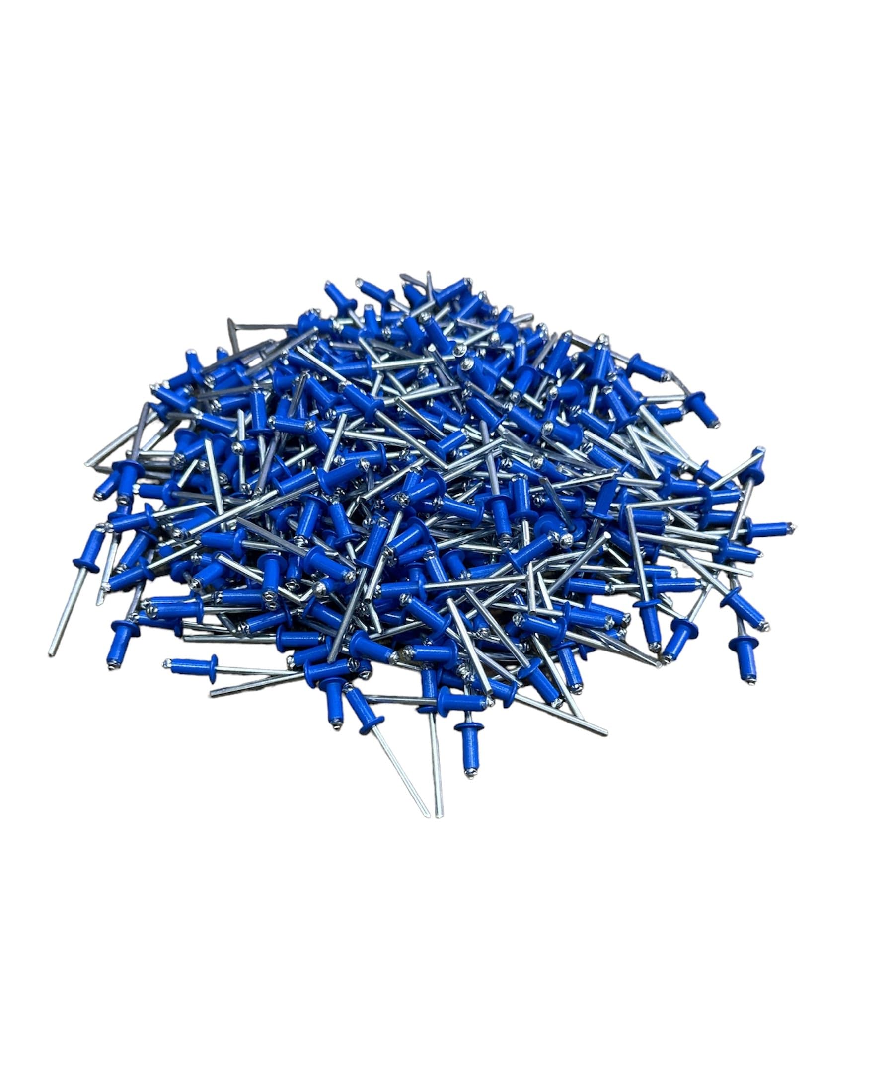 Kit 150 Rivetti A Fiore VITFER Per Targa Auto/Moto - Blu, 4.8x12 Mm