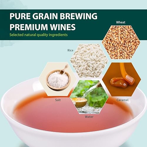 Miniatura 6 de Soeos Shaoxing Vino de Cocina, 51.24oz (1500ml), Vino de Cocina Chino, Shaoxing Hua Diao Vino de Cocina, Vino de Cocina Premium para Cocinas de