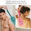 Exfoliante de Espalda para Ducha Evmliy, Cepillo Esponja de Lufa Exfoliante para Cuerpo, Cepillo de Mango Largo con Lufa en un Palo para Espalda, Accesorios de Baño (2 Paquetes) para Todo Tipo de Piel 3