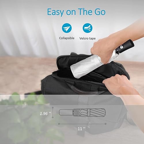 Miniatura 6 de MRTLLOA Paraguas de viaje compacto resistente al viento de 42 pulgadas para lluvia, ligero, portátil, automático, fuerte, impermeable, plegable