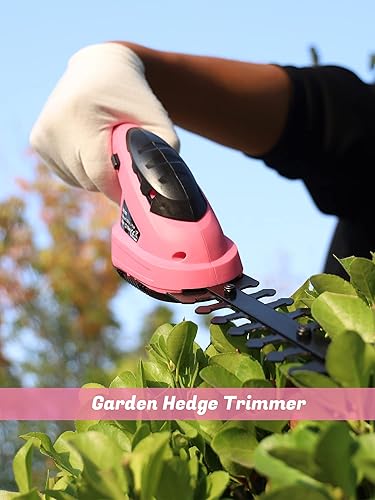 Miniatura 3 de Lichamp CGS3601PK CGS3601PK - Cortasetos eléctrica de mano eléctrica 2 en 1, cortasetos de arbustos, inalámbrica, funciona con pilas, recargable