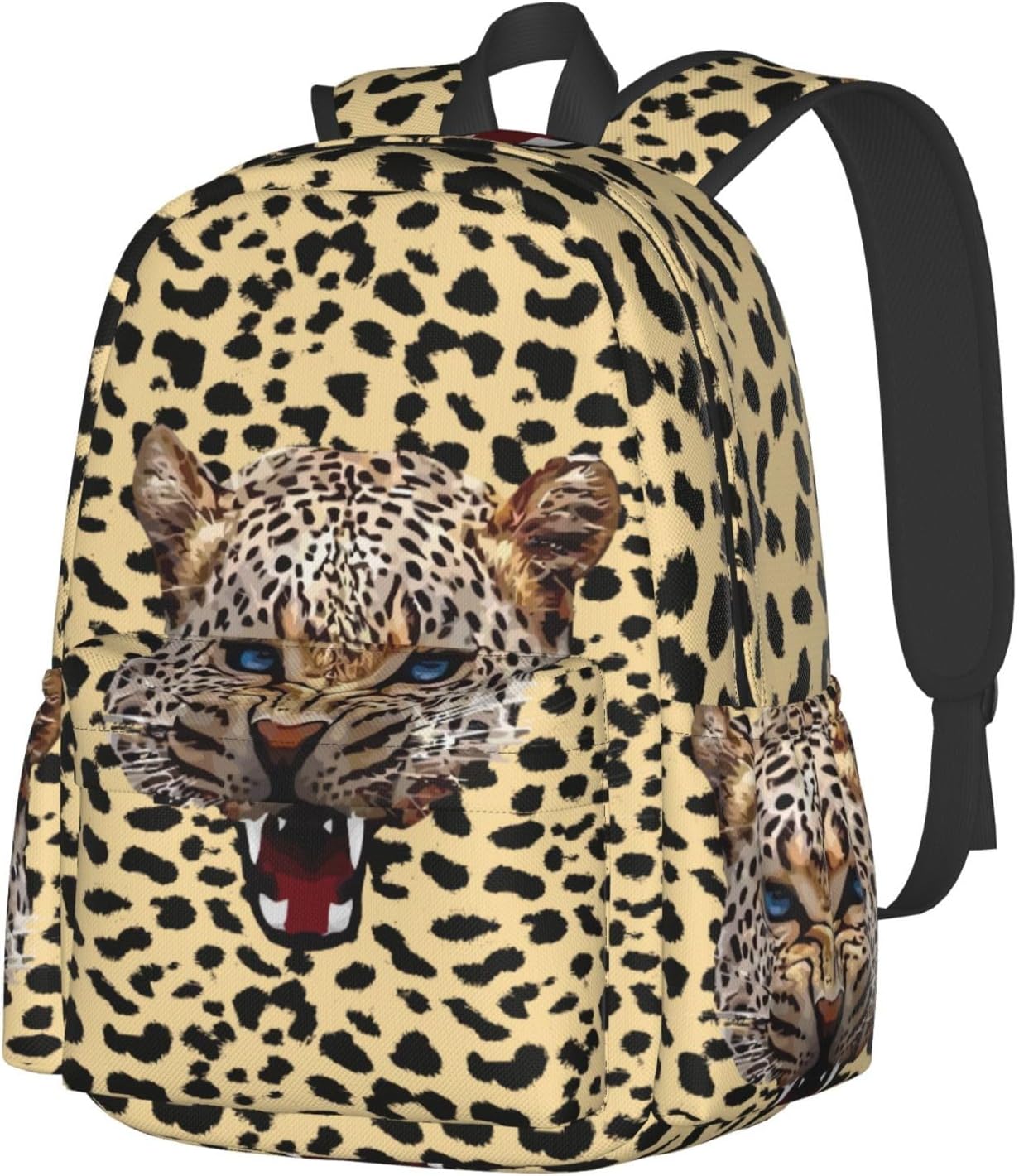 Cheetah Head Leopard Fur Animal Skin Laptop Backpacks Double Shoulder Computer Back Pack Bag Lightweight Daypack Bags Casual Backpack Adjustable Sports Rucksack for Commuter Business Travel