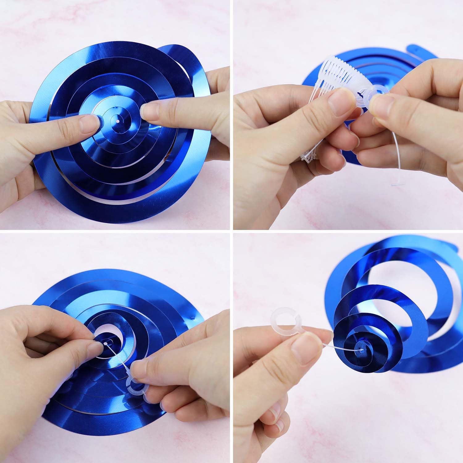 36 Pack Party Hanging Swirl Decorations Plastic Streamer for Ceiling Hanging Swirls Ceiling Streamers for Birthday Wedding Graduation Celebration Swirl Foil Decorations Spiral Decoration (6 Colors)