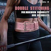 Vista 11 de Jaffick Cinturón de levantamiento de pesas para mujer, cinturones de cuero para gimnasio, cintura baja, soporte de espalda para mujeres y hombres