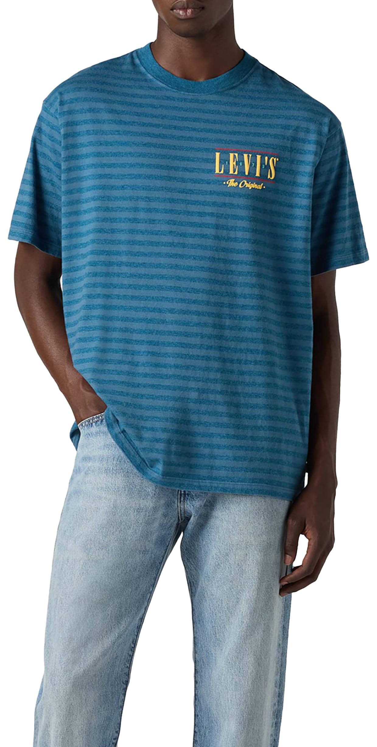 Levi's Men's Vintage Fit Graphic Tee T-Shirt, Stripe Serif Logo Ha, S
