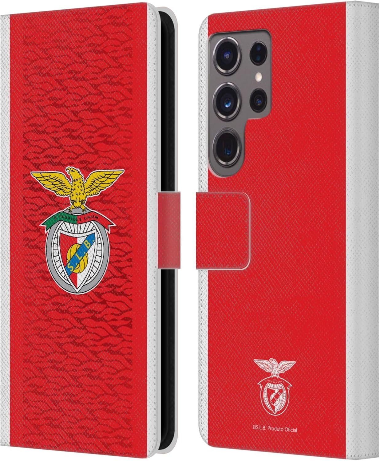 Head Case Designs Officially Licensed S.L. Benfica Home 2021/22 Crest Kit Leather Wallet Case Compatible with Samsung Galaxy S24 Ultra 5G