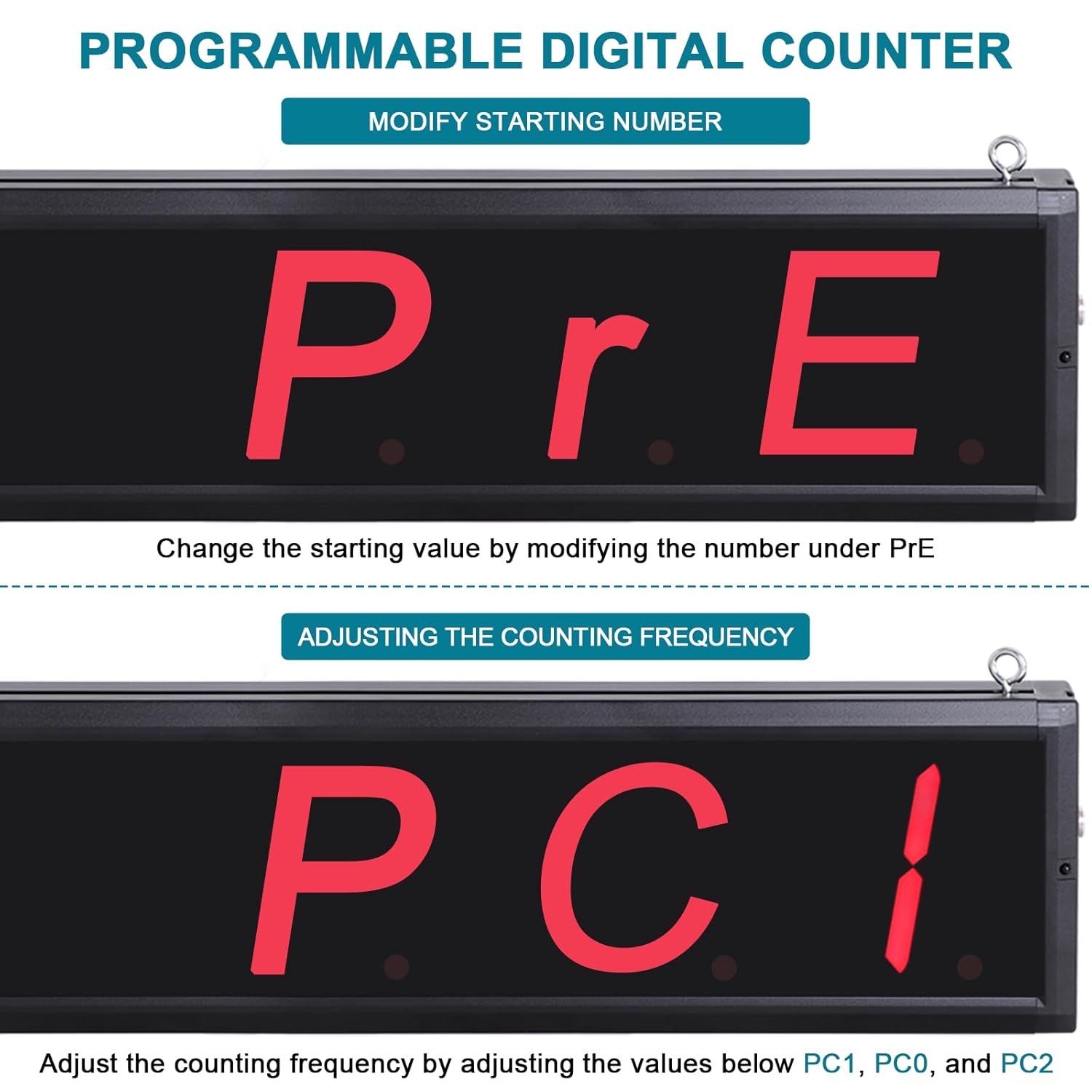 Digital LED Counter Count Up to 999999 Laser Sensor 4in Digits Display Counter People Visitor Counter 110-240V
