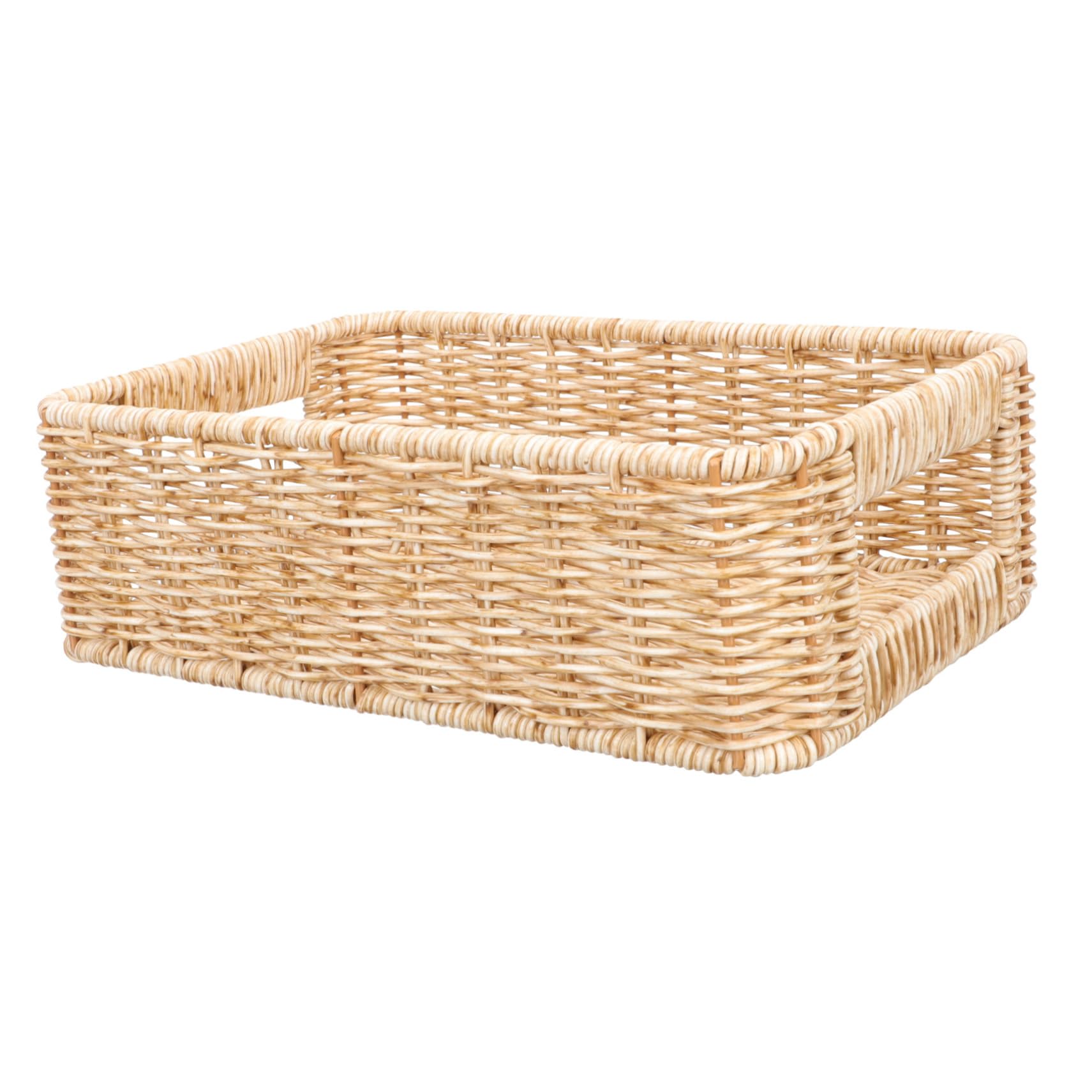 Mikinona Rattan Storage Basket Liner Kitchen Rattan Storage Basket Desktop Organizer for Clothes