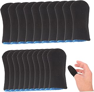 Hemobllo 10 Pares De Jogo De Dedo Luvas De Tricô Protetor De Polegar Capas De Dedo Para Telas Sensíveis Ao Jogo Capa De Dedo Mangas De Jogo De Dedo Tricô Capa De Dedo Versátil Preto