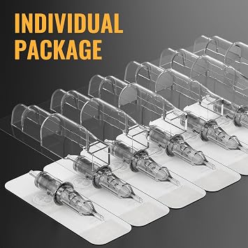 Wormhole Tattoo 20Pcs Tattoo Needles 7RL Disposable Tattoo Cartridge Needles Round Liner for Tattoo Gun Cartridge Machine Permanent Makeup (1007RL)