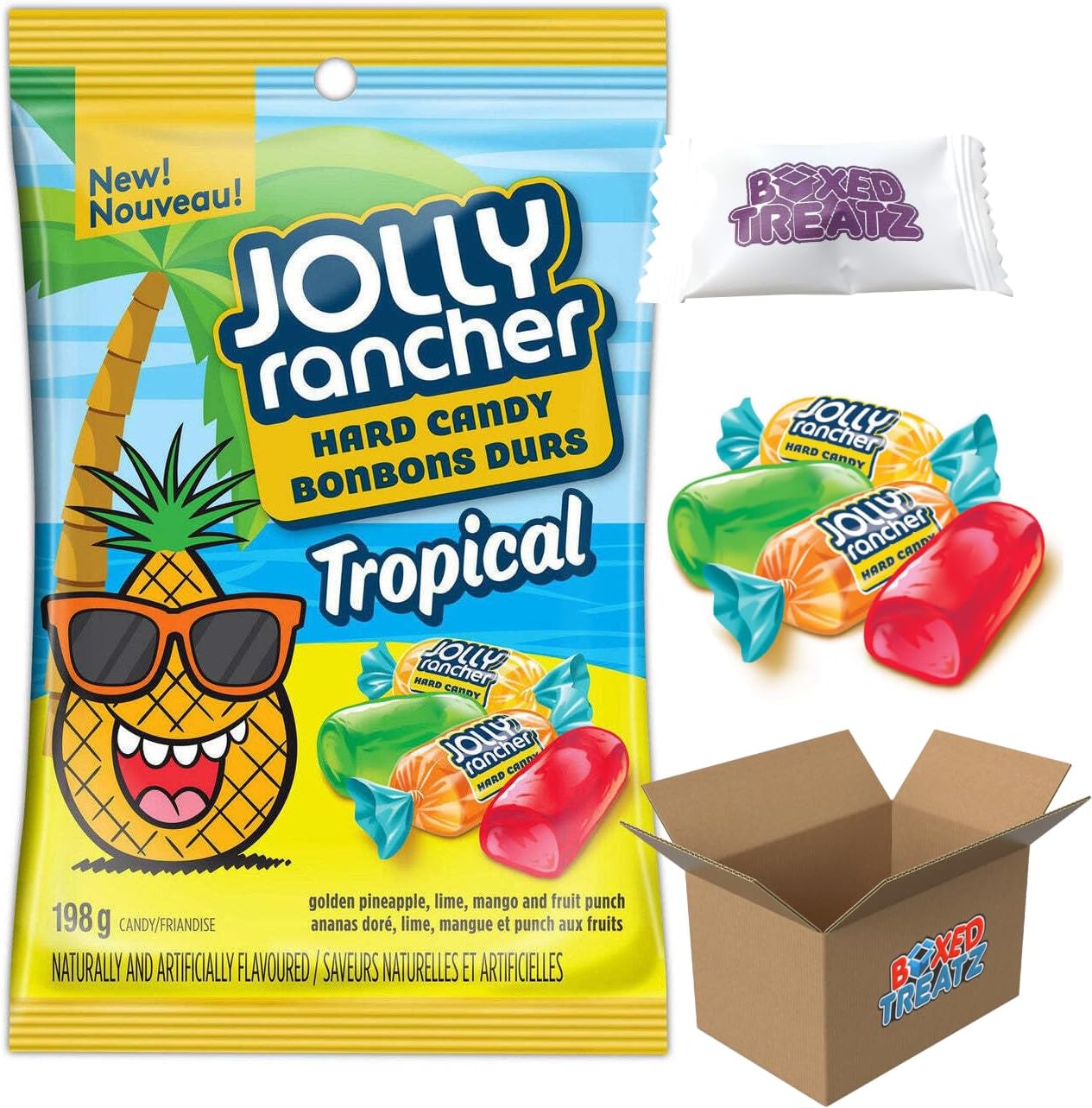 American Hard Candy Tropical Hard Candy Sweets Bag (6 X 184g) American ...