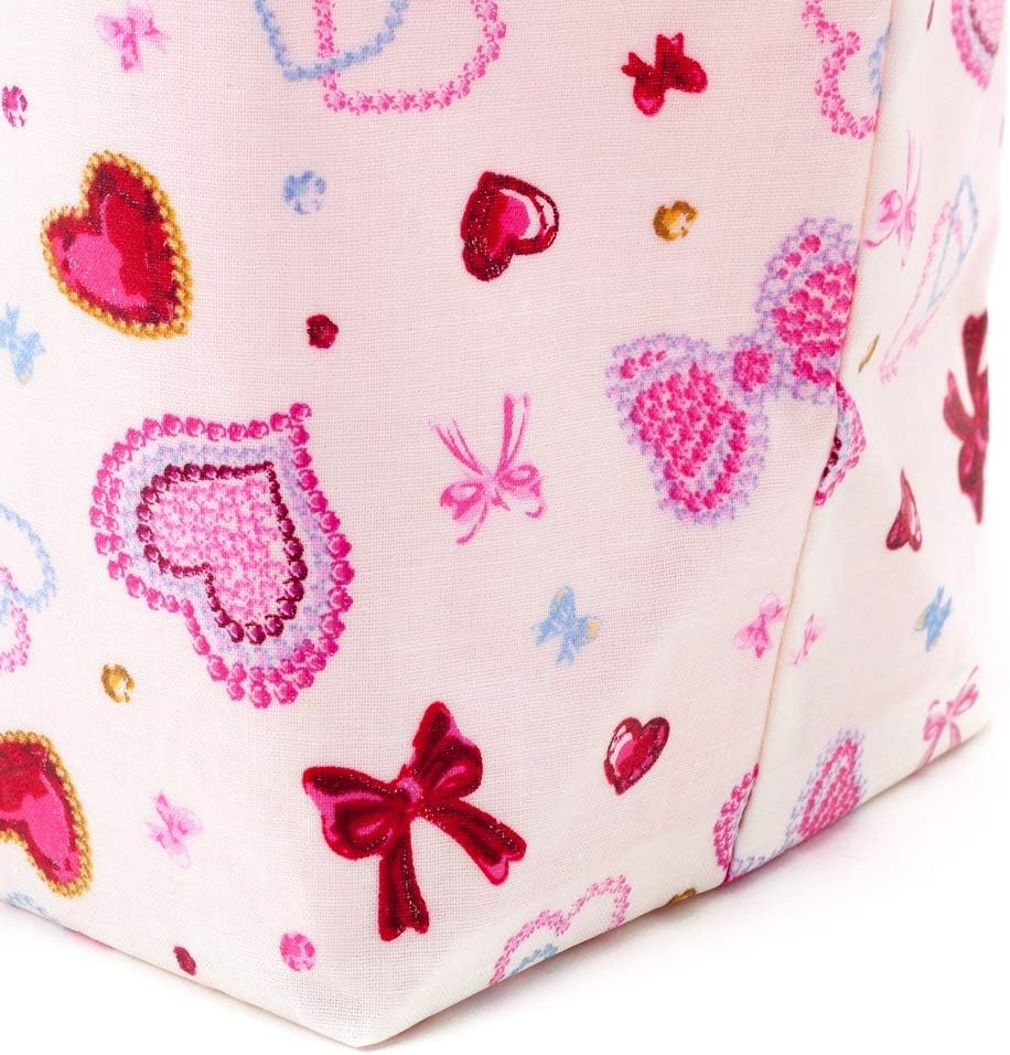 Anywhere Confidence Deodorant Diaper Pouch Drawstring Type Heart and Ribbon Glitter byu-texi-sukea- · WHITE b1102300 Made in Japan