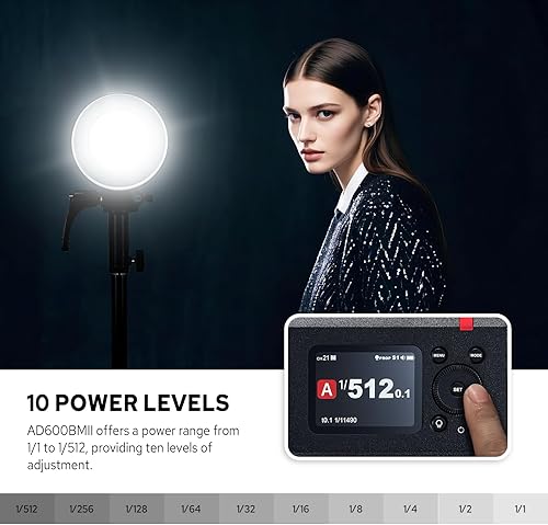 Vista 16 de GODOX AD400 Pro AD400Pro - Luz estroboscópica para exteriores, 400 W TTL portátil Flash Monolight, 390 estallidos de potencia completa, 0.01-1s