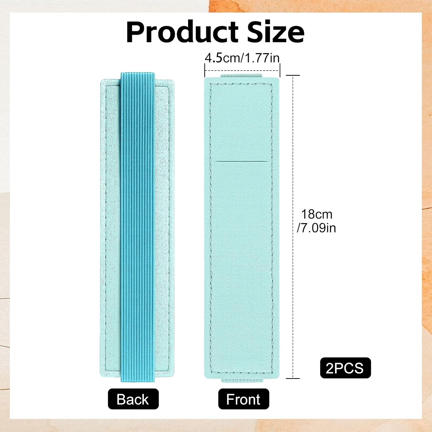2 Pack Pen Holder for Notebook & Bible Pen Holder Elastic Pen Sleeve image 2