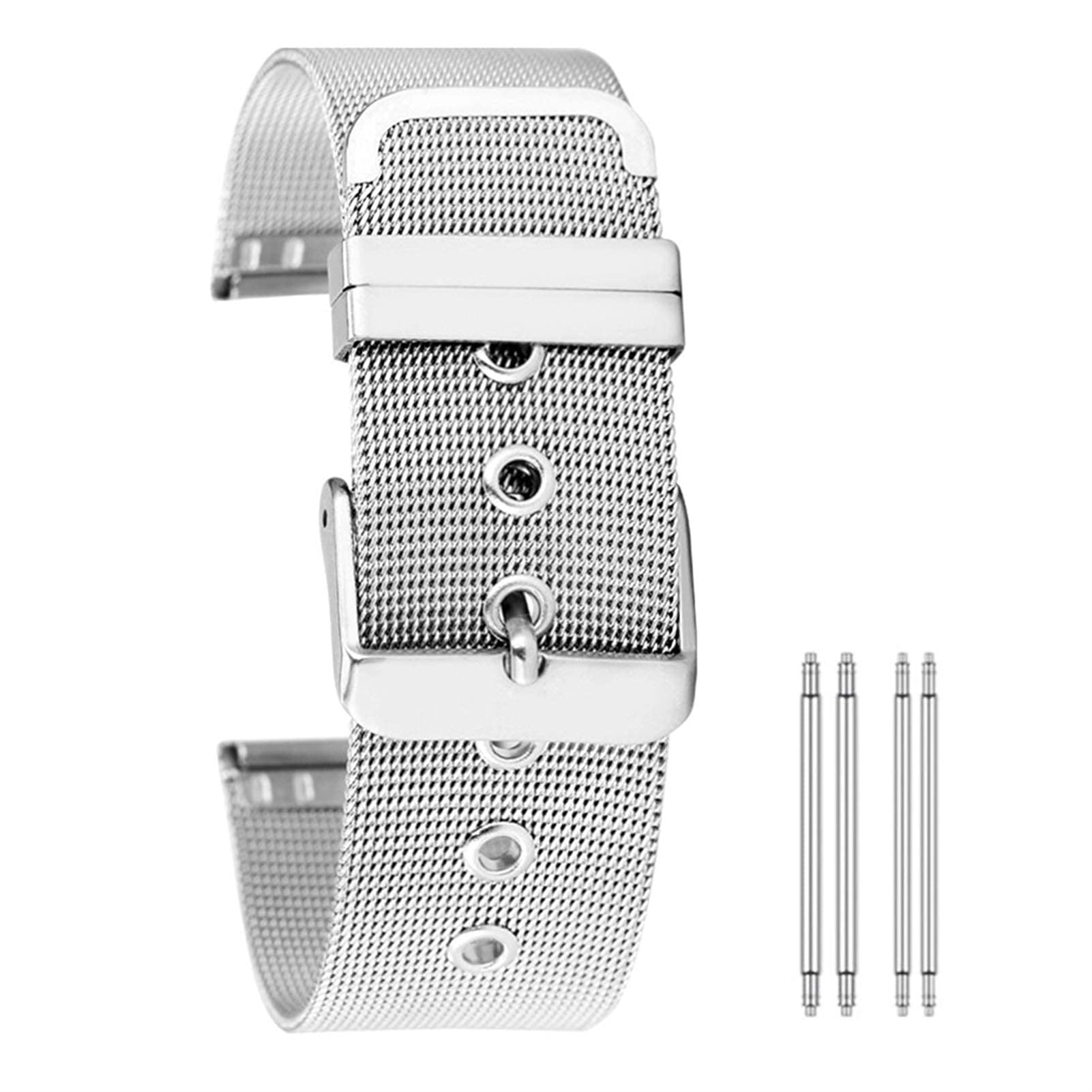 Bracelet en acier inoxydable maille de 18 à 22 mm pour montre connectée et classique - 7