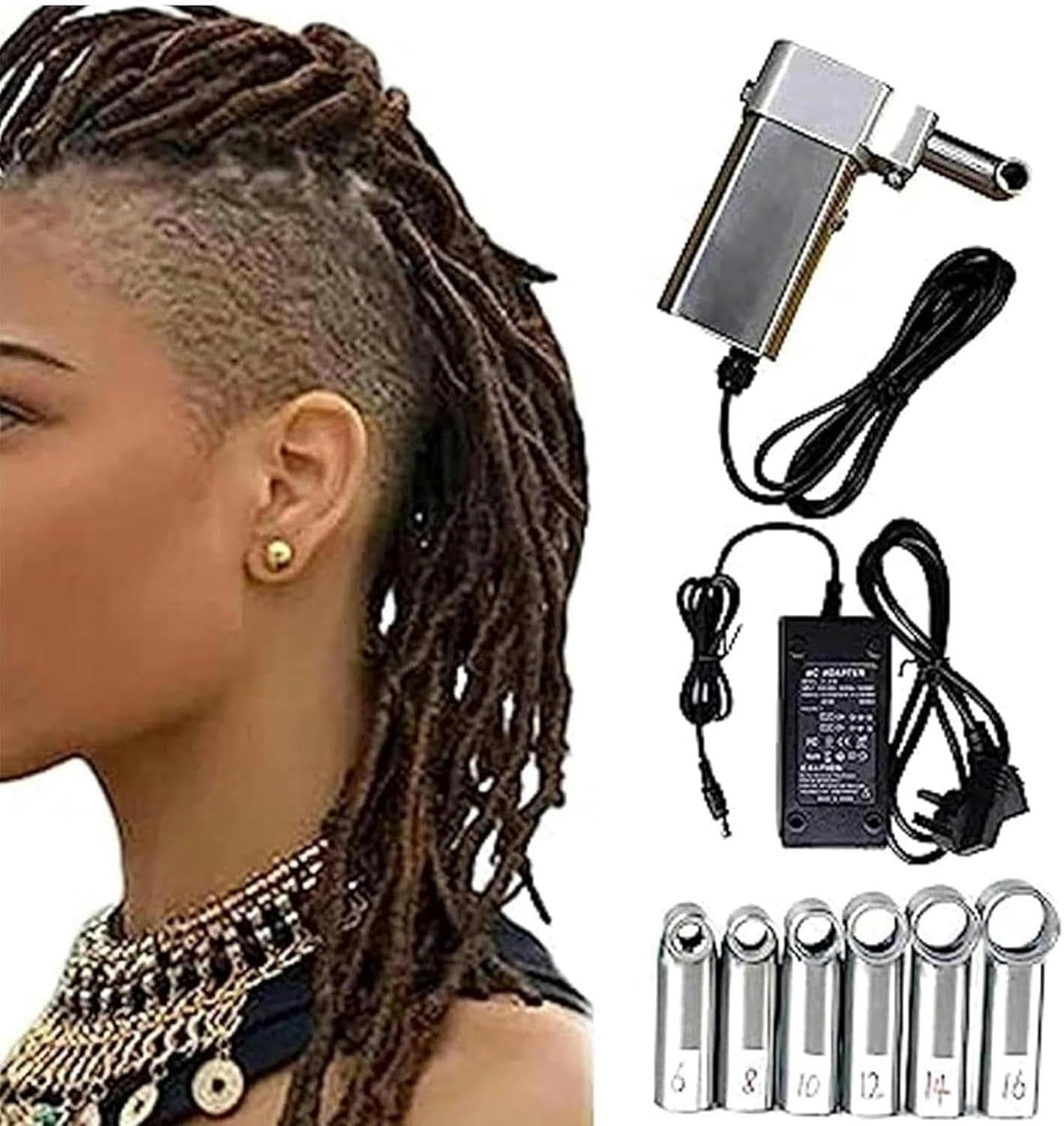 Máquina de rastas eléctrica para crear trenzas de ganchillo al instante sin esfuerzo