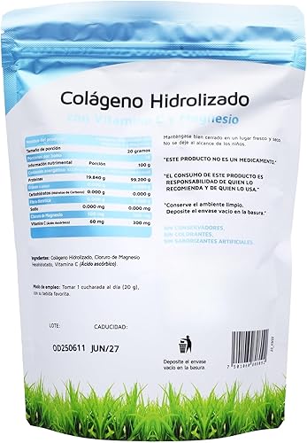 Miniatura 2 de Vidanat Colágeno hidrolizado puro con vitamina C y magnesio Apoya la piel, el cabello, las uñas y la salud de las articulaciones Proteína en polvo