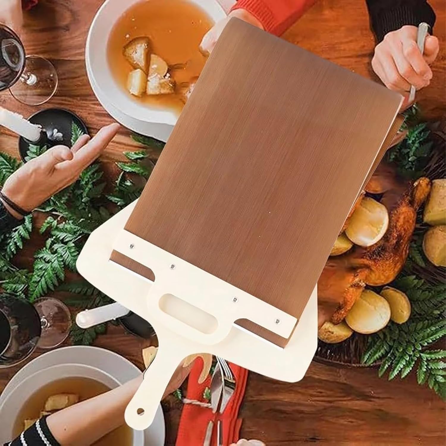 Non Stick Sliding Pizza Peel with Wooden Handle
