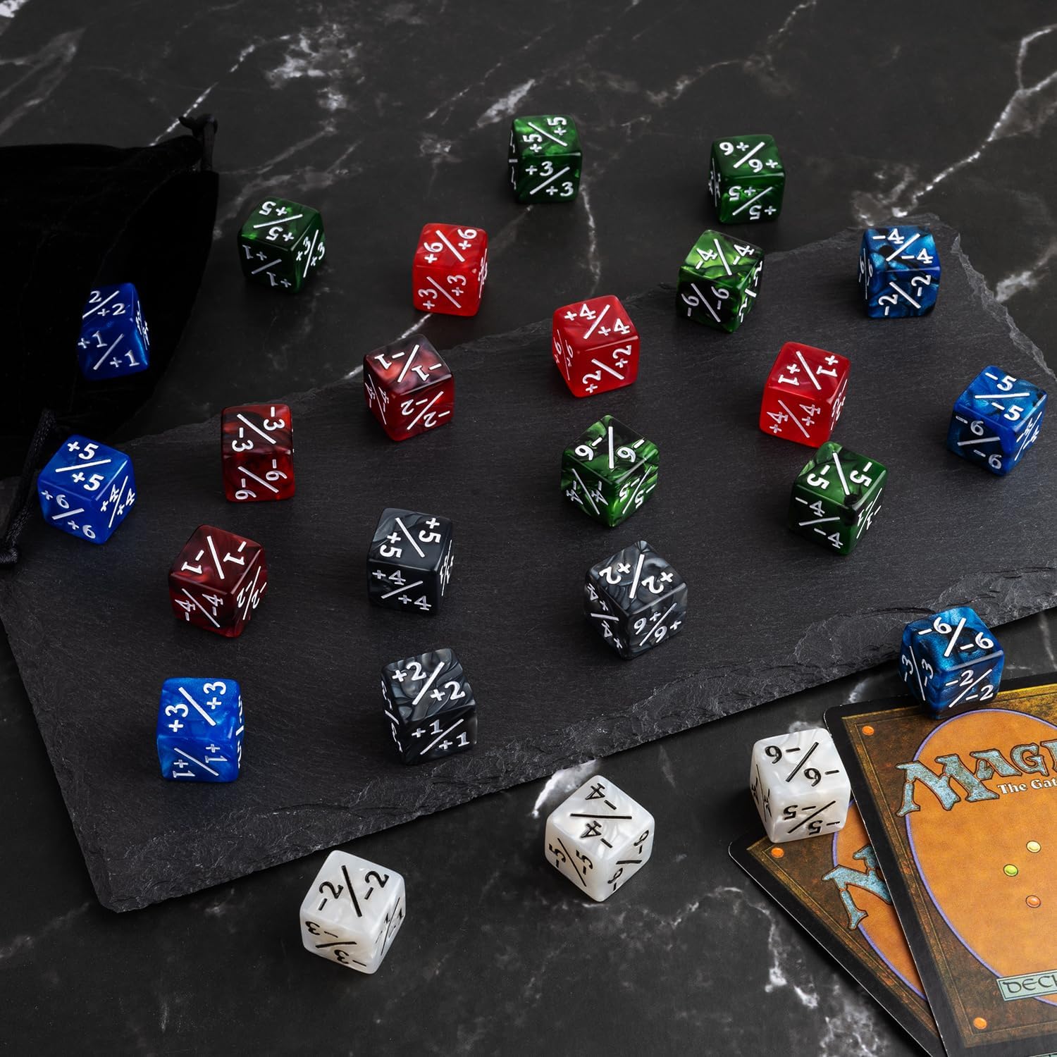 51 Pieces MTG Counter Dice Plus 1 Life Counters +1/+1 Tokens 6 Sided Dice Set for MTG, TCG, Magic Cards Gaming Accessories