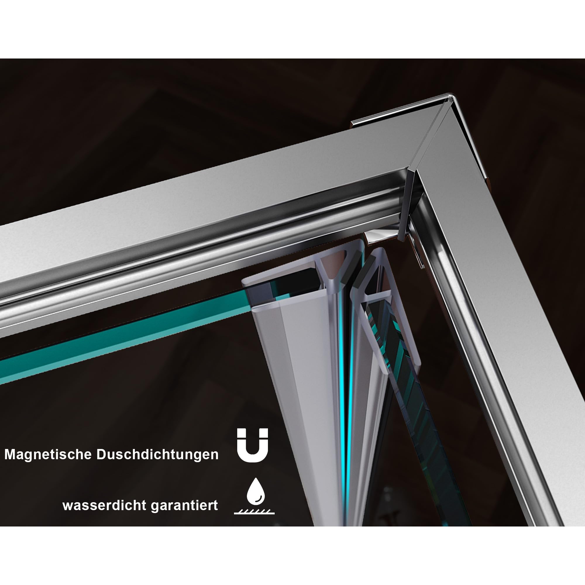 Cabina Doccia Angolare Moderna 76x90 con Doppie Ante Scorrevoli, Vetro Temperato 5mm Altezza 195cm - Elegante Soluzione Salvaspazio per Bagno