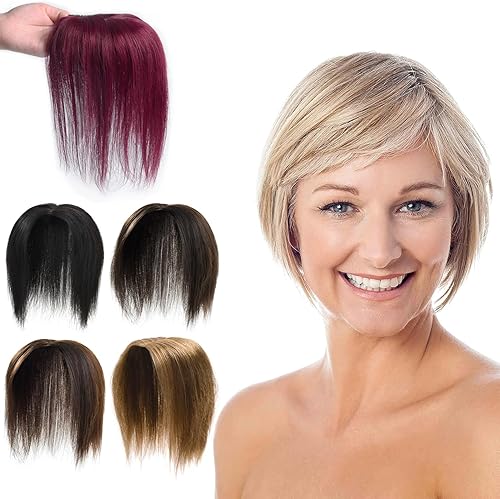 Clip in Human Hair Toppers Toupee for Women Lace Base Natural Topper Hair 6 Inch
