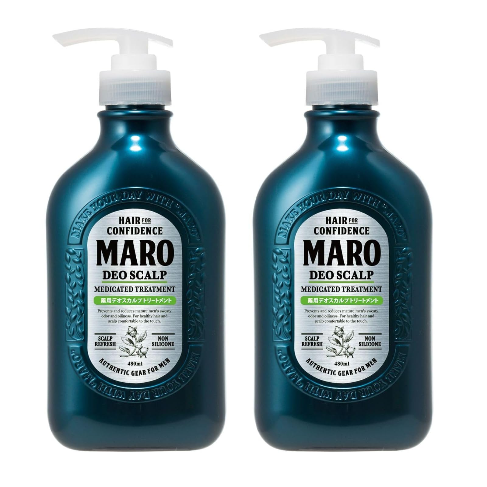 MARO Deo Scalp Treatment | Prevents Itchiness & Odor While Moisturizing Scalp & Roots | 16 oz / 480 ml (2 Pack)