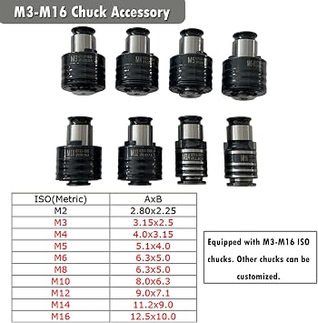 INTSUPERMAI M3-M16 Tapping Drilling Machine Electric Touch Tapping Machine 360 Universal Arm Servo Motor Tapper Drilling Machine Stepless Speed with Chucks 220V
