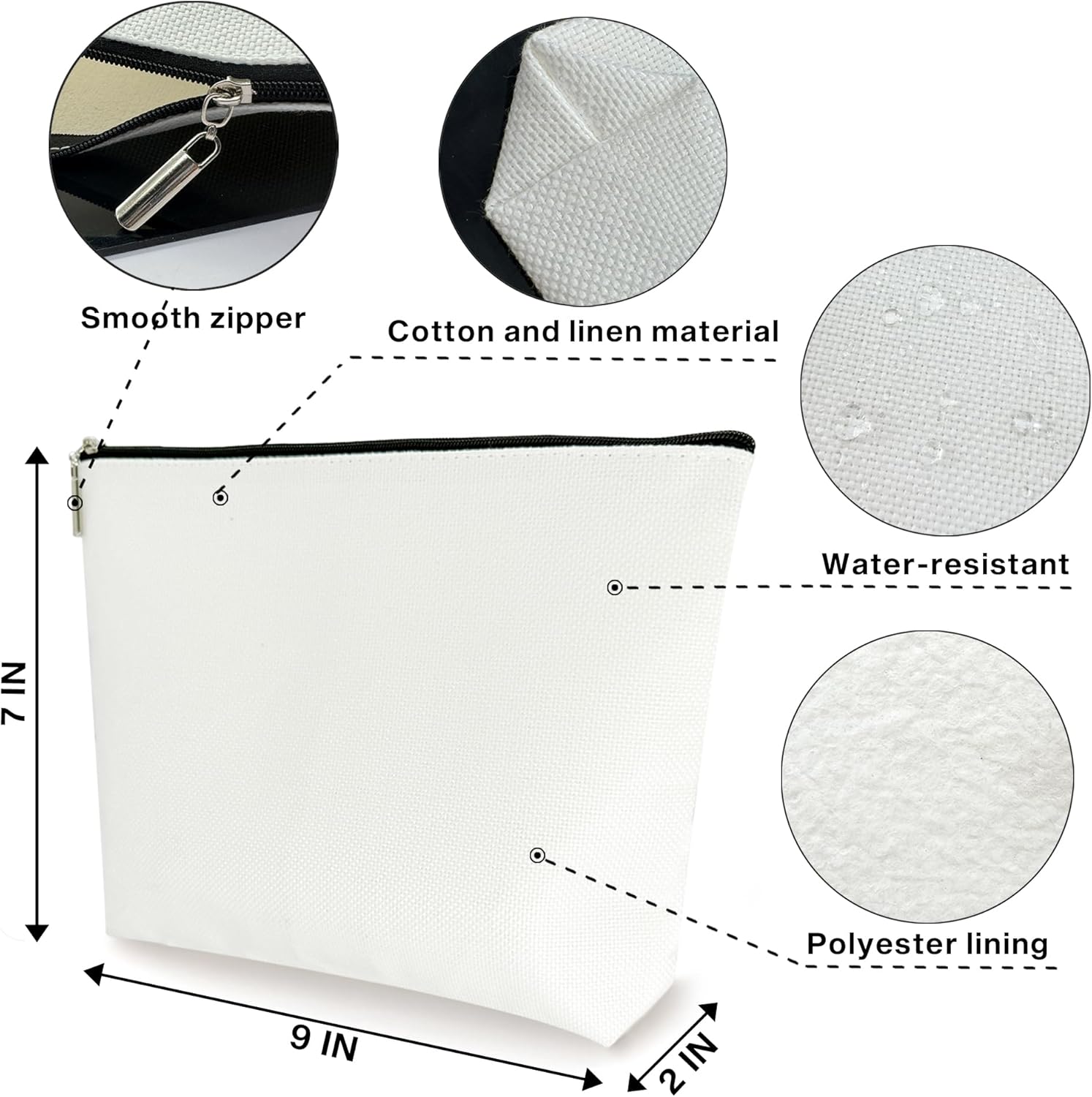 Knitting Makeup Bag Cosmetic Bag, Knitting Crochet Gifts For Knitter Crocheters, Birthday Christmas Gifts For Women Mom Friends Sister Wife Grandma Aunt Daughter Teacher Coworker. (010) - Image 2