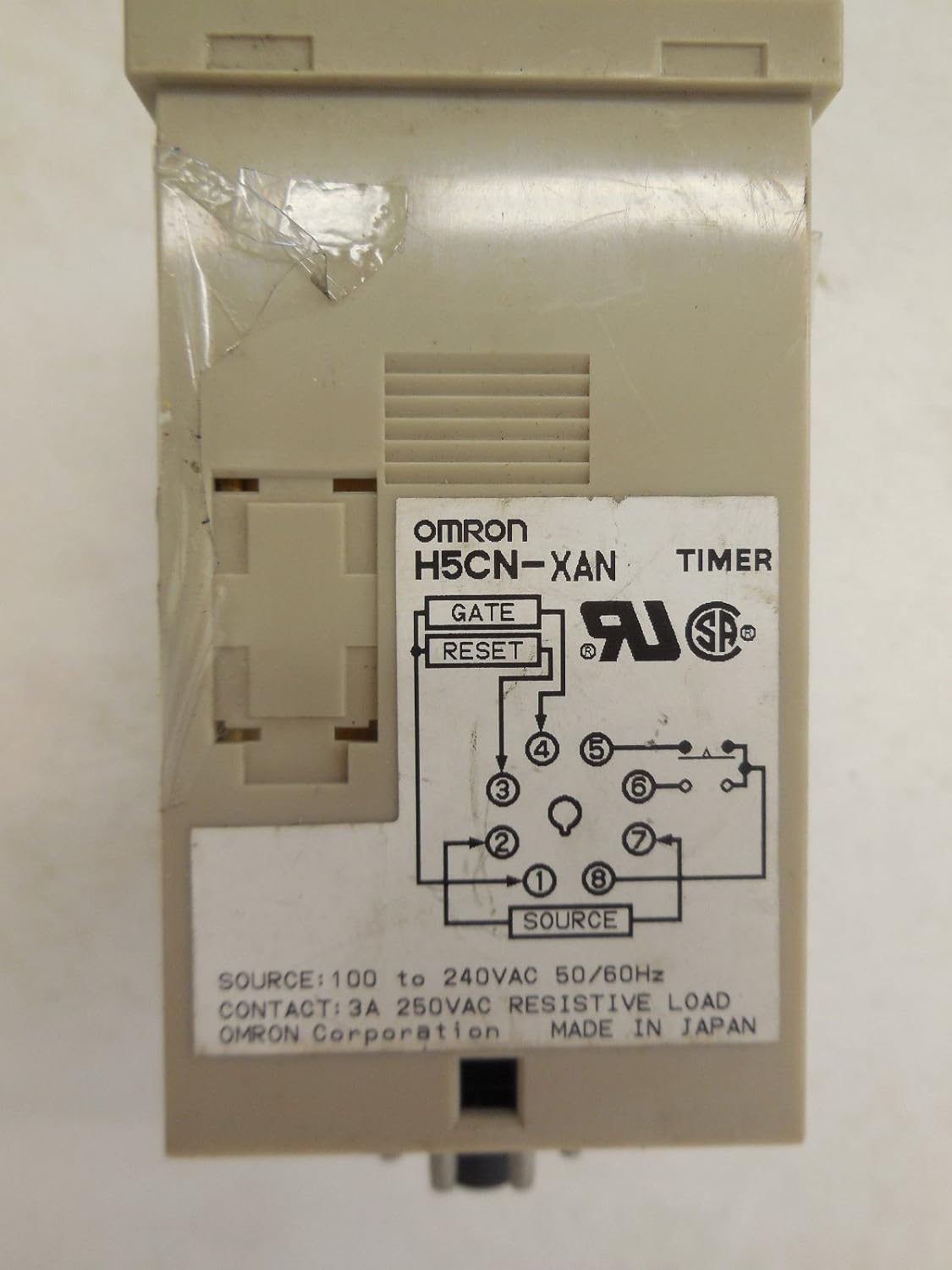 Omron H5CN-XAN Digital Timer, 100-240VAC 50/60Hz, 0.001 to 99.99 Seconds