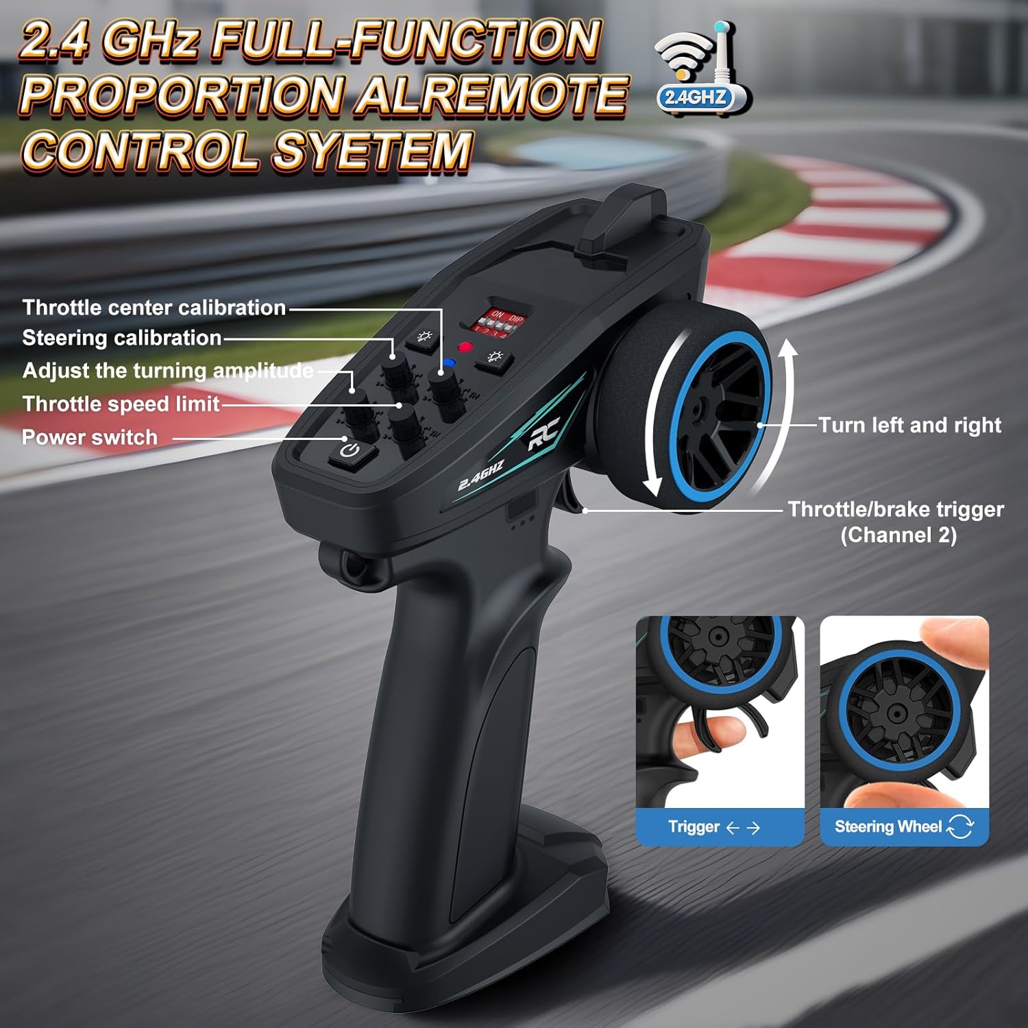 Nikuku Fast Remote Control Car, 38 KPH High Speed Off Road RC Cars with 2.4 GHz, 1:20 Scale 4WD Electric All Terrain RC Monster Truck Toys, Christmas Birthday Gifts for Adults & Boys