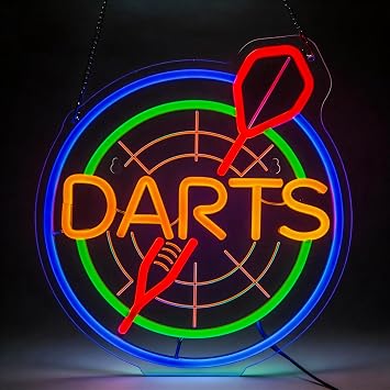 Dart Neon Light Sign, Dimmable Dart LED Sign, 13x12 Inch