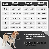 Vista 2 de HUSDOW Arnés de chaleco de servicio para perro arnés de entrenamiento sin tirones con asa y correa de perro de 5 pies ajustable y reflectante sin