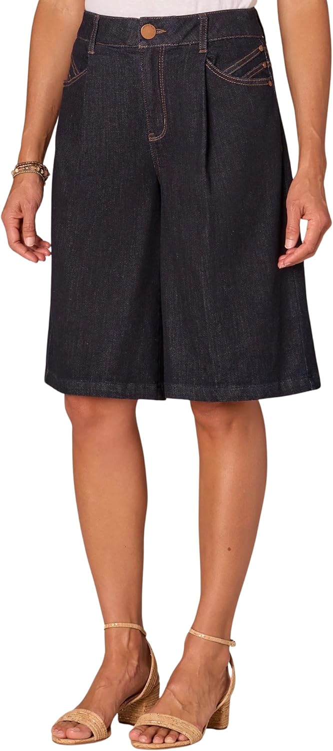 Ab"solution Skyrise Relaxed Bermuda Shorts with Front Pleats - Image 2