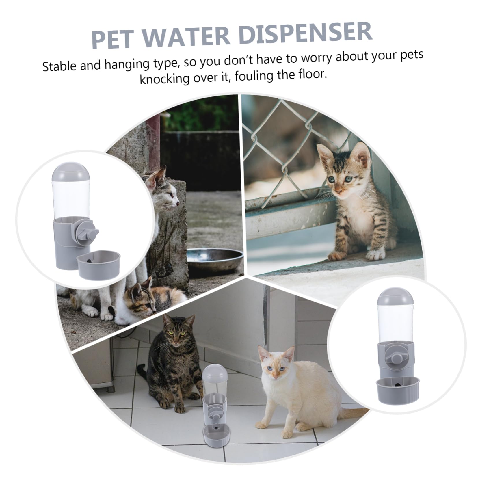 COLLBATH Automatic Dog and Cat Water Feeder Hanging Pet Water Dispenser for Dogs and Cats Capacity No Leak Design Suitable for Home Use