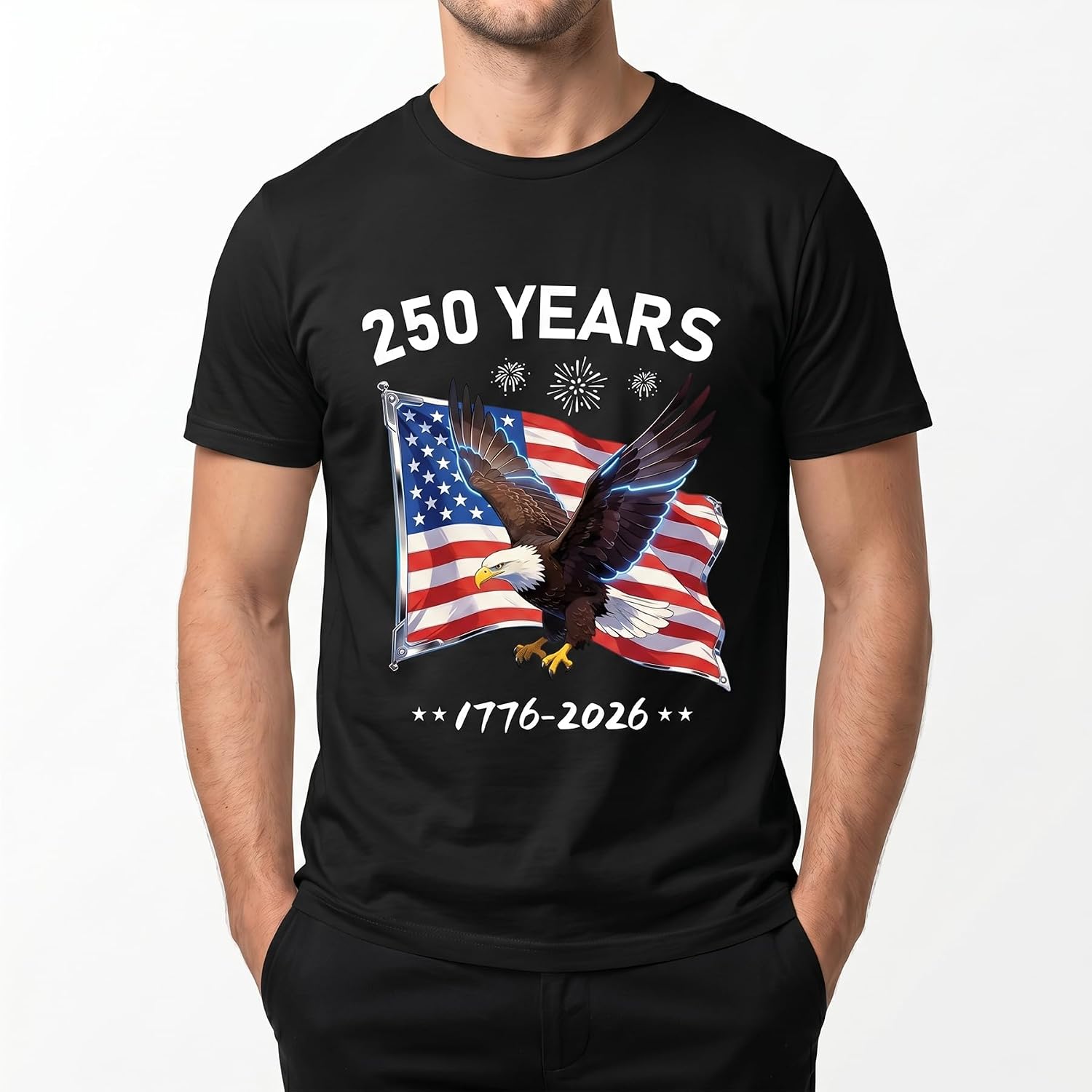 250th Anniversary USA Shirt for Men & Women | Patriotic Shirts American Eagle & Flag Design | 250 Years 1776-2026