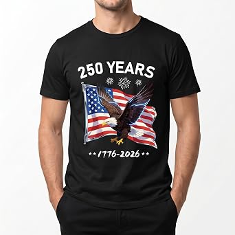 250th Anniversary USA Shirt for Men & Women | Patriotic Shirts American Eagle & Flag Design | 250 Years 1776-2026
