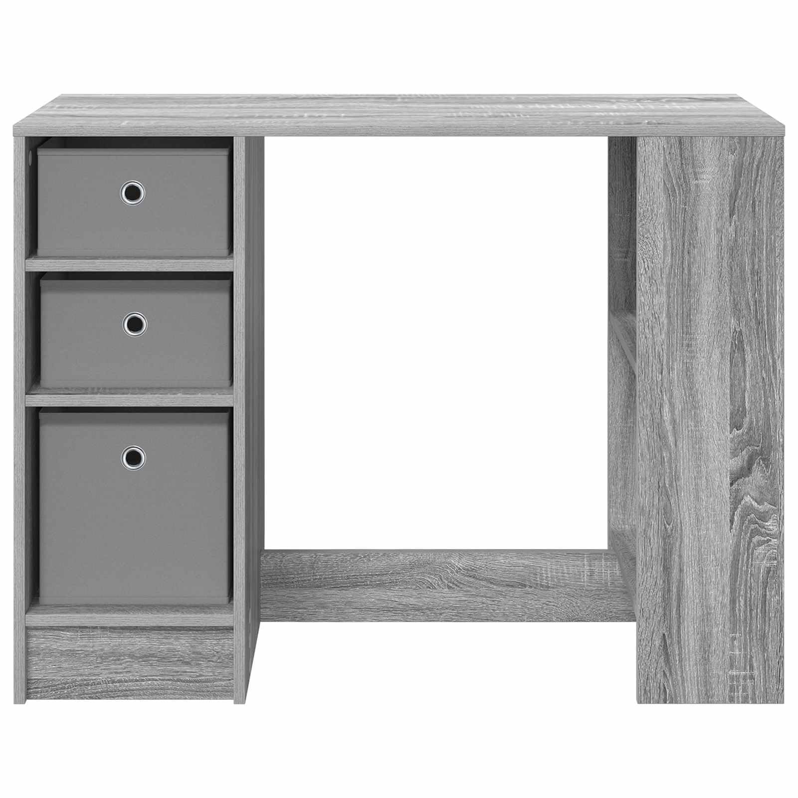 Scrivania grigio Sonoma 100x40x75 cm Legno lavorato con cassetti