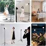ULANZI MT-80 Aluminum Tripod Stand, 7FT Extendable Camera Phone Tripod for Travel, Auto Pop-Up, 1/4" Screw, 360 Ball Head Portable Photo Video Light Stand for DSLR Camera, Ring Light, Video Rig