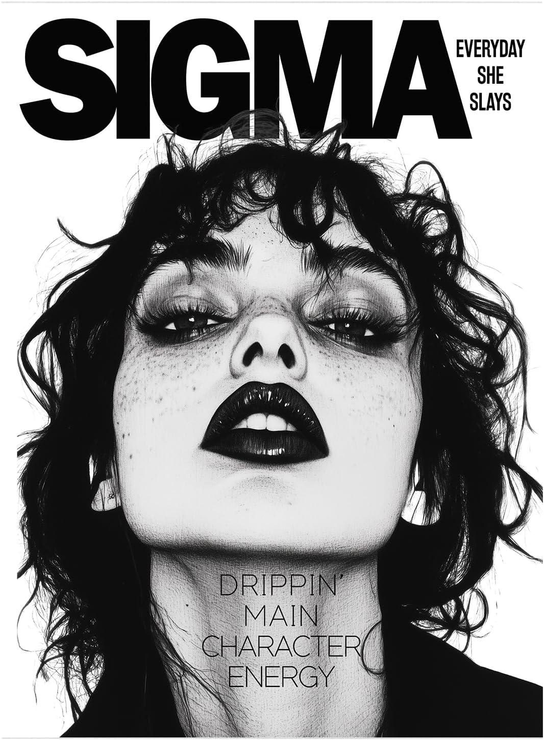 Giftzie Trendy Wall Decor - Sigma - Funky Inspirational Wall Art for Women Girls, College Decorations Feminist Living Room Bar Bathroom Unframed Poster 8x10 Inch Picture