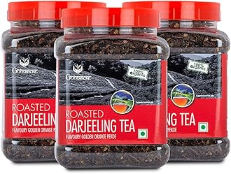GOODRICKE Roasted Organic Darjeeling Tea-250Gm(Pack Of 3)|100% Organic Whole Leaf Tea|Darjeeling Long Leaf Tea| Loose Leaves|Darjeeling Black Tea
