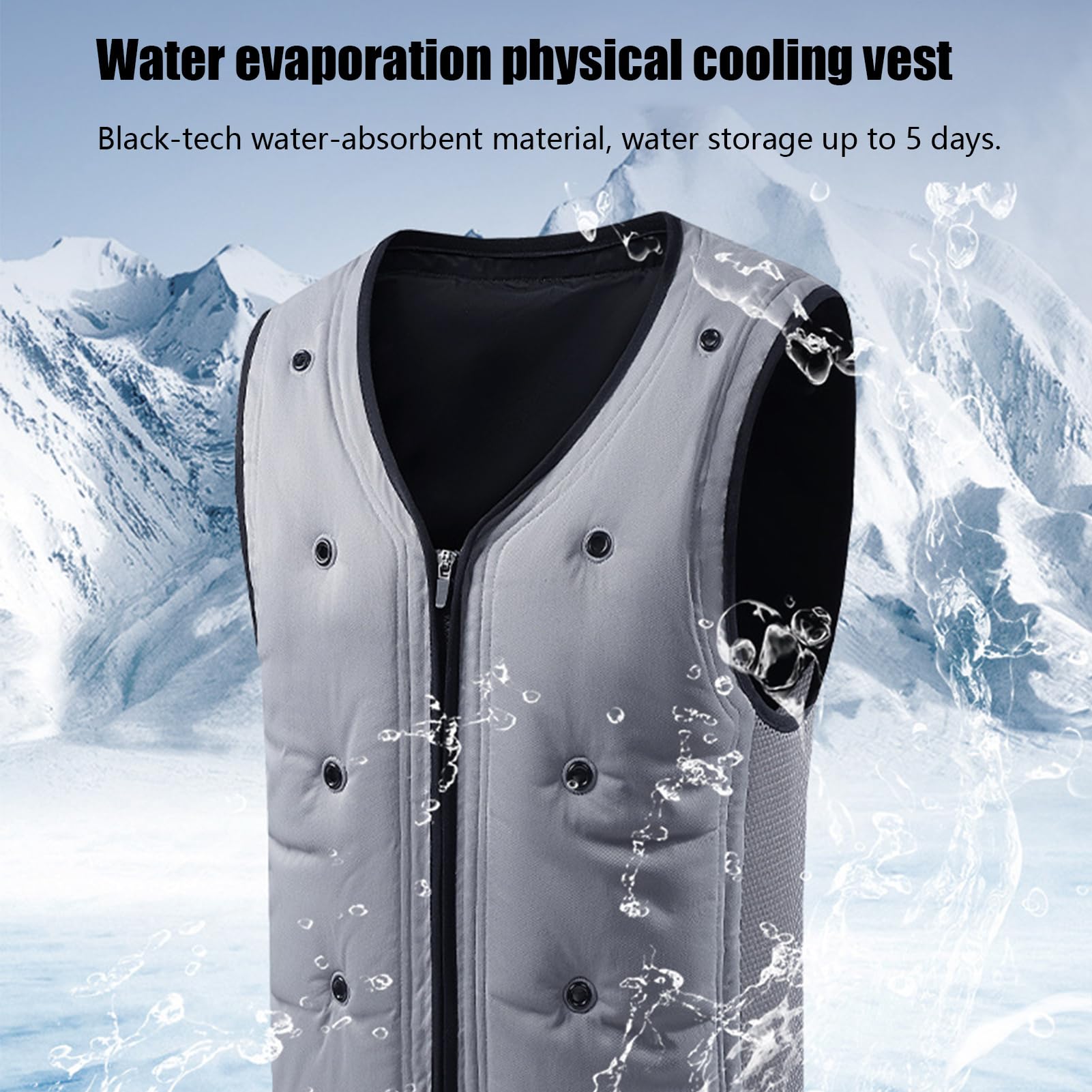 Chaleco Refrescante Hombre | Chaleco Refrescante Hombre para Climas Cálidos | Ropa Unisex Reutilizable Para Actividades Verano Al Aire Libre Como Motociclismo Ciclismo Correr Pesca Y