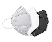 Vista 2 de ApePal Mascarillas KN95 desechables de 5 capas, con lazos anchos elásticos para las orejas, mascarilla de seguridad, color negro, 50 unidadespaquete
