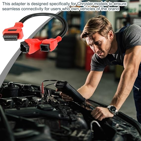 12+8 Pin Connector Adapter, Compact Security Bypass Cable, Sturdy Build Diagnostic Tool, Code Readers for Scan Tools, Coding, Programming, Automotive Diagnostic Accessory
